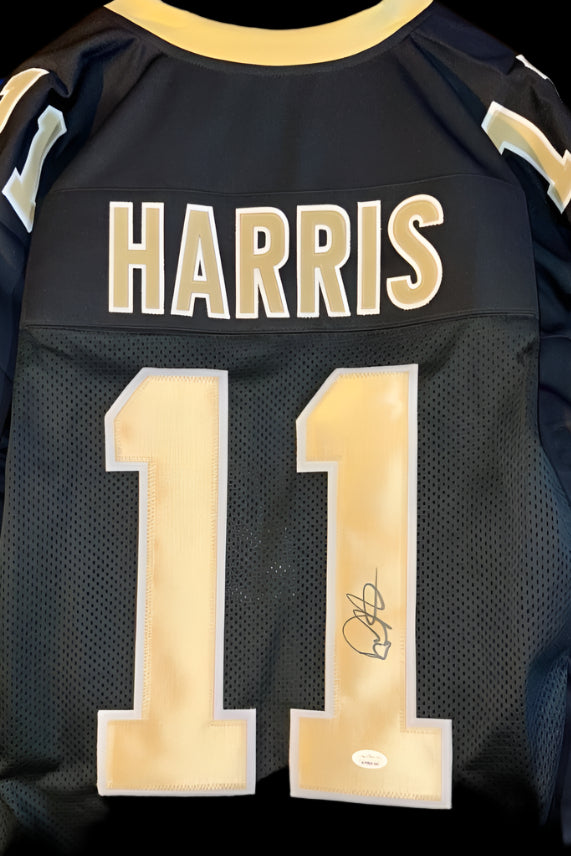 Deonte Harris Signed Custom Saints Black Jersey - JSA COA